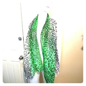 Animal Print Ombre Scarf Sz OS